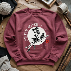 Crochet Stitch Witch Sweatshirt