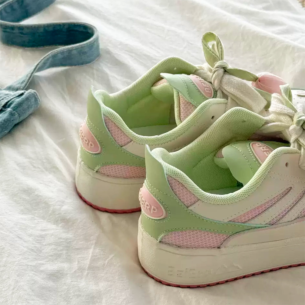 Mint Green Tulip Sneakers
