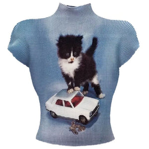 Playful Kitten Y2K Baby Tee