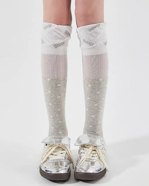 Preppy Polka Dot Knee High Socks