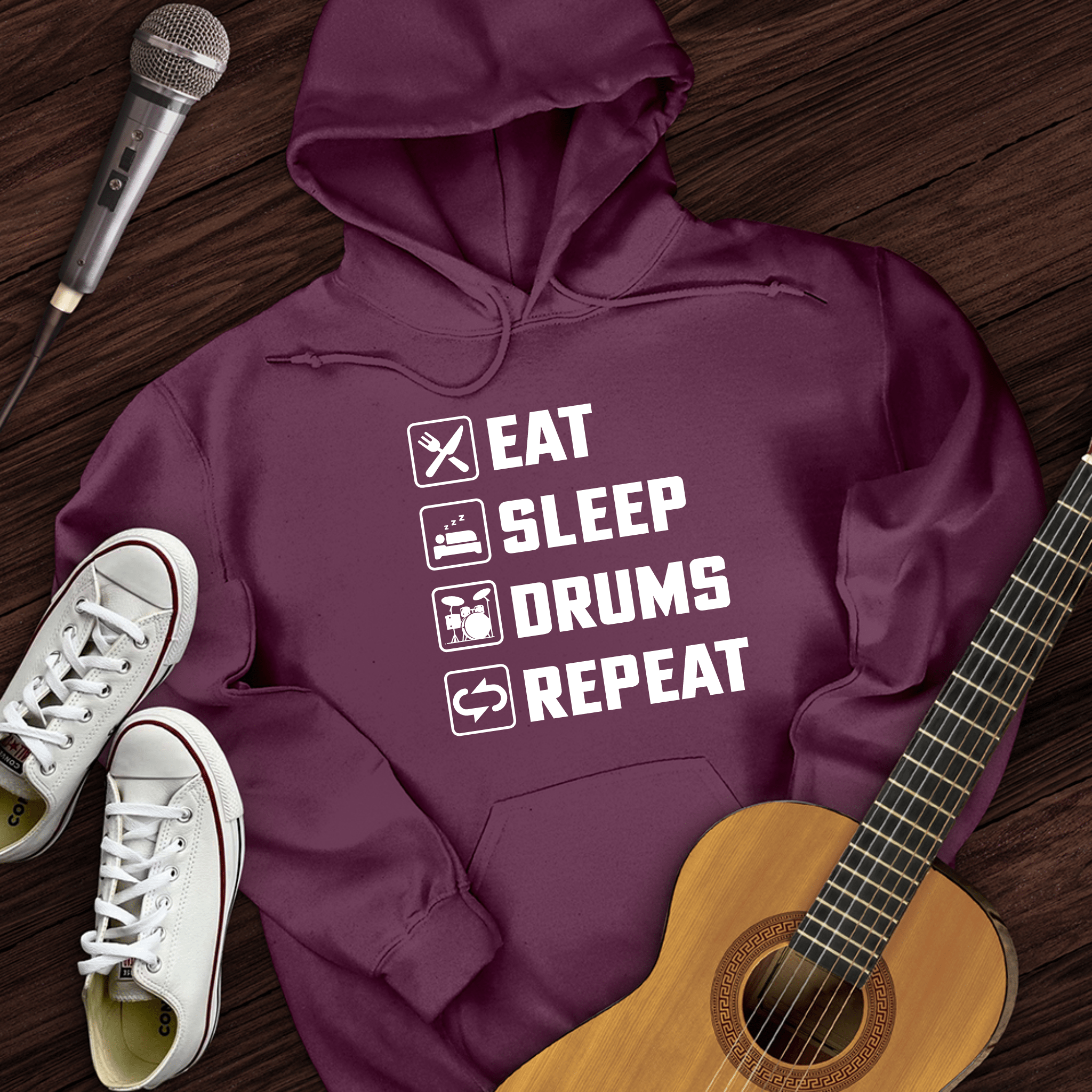 Eat, Sleep, Drums, Repeat Hoodie