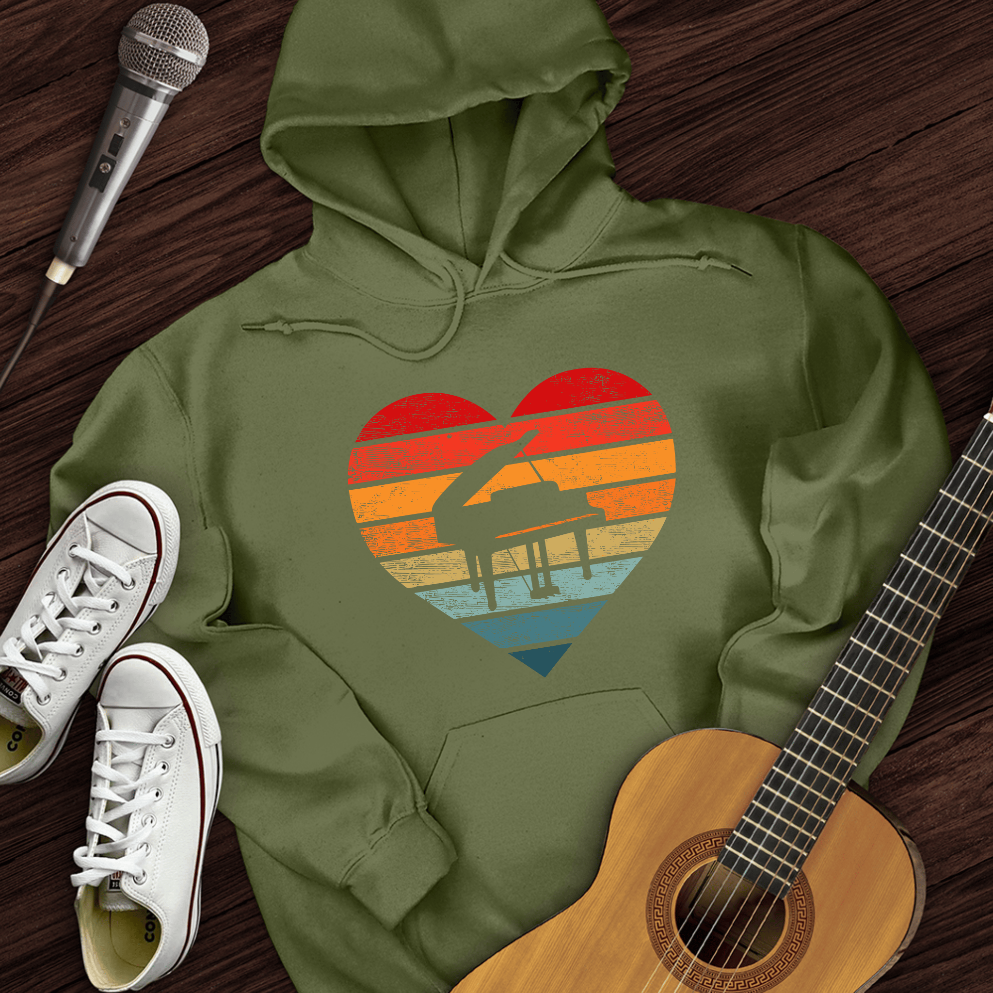 I Love Piano Hoodie