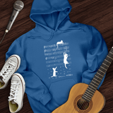 Climbing Cat On Musical Note Hoodie