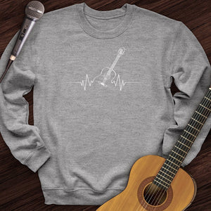 Acoustic Guitar Heart Beat Crewneck