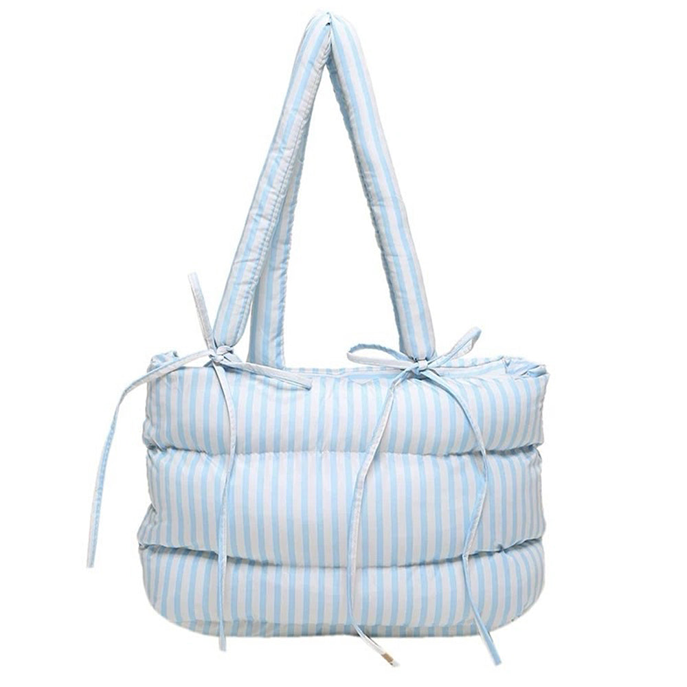 Puffer Striped Shoulder Bag