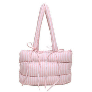 Puffer Striped Shoulder Bag