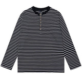 Relaxed Striped Button Up Long Sleeve Top