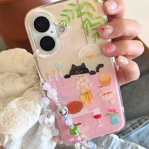 Sneaky Cat Aesthetic iPhone Case
