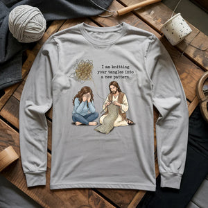 God Knitting Tangles Long Sleeve T-shirt