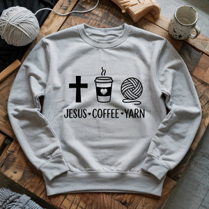 Jesus, Coffee and Yarn Sweatshirt
