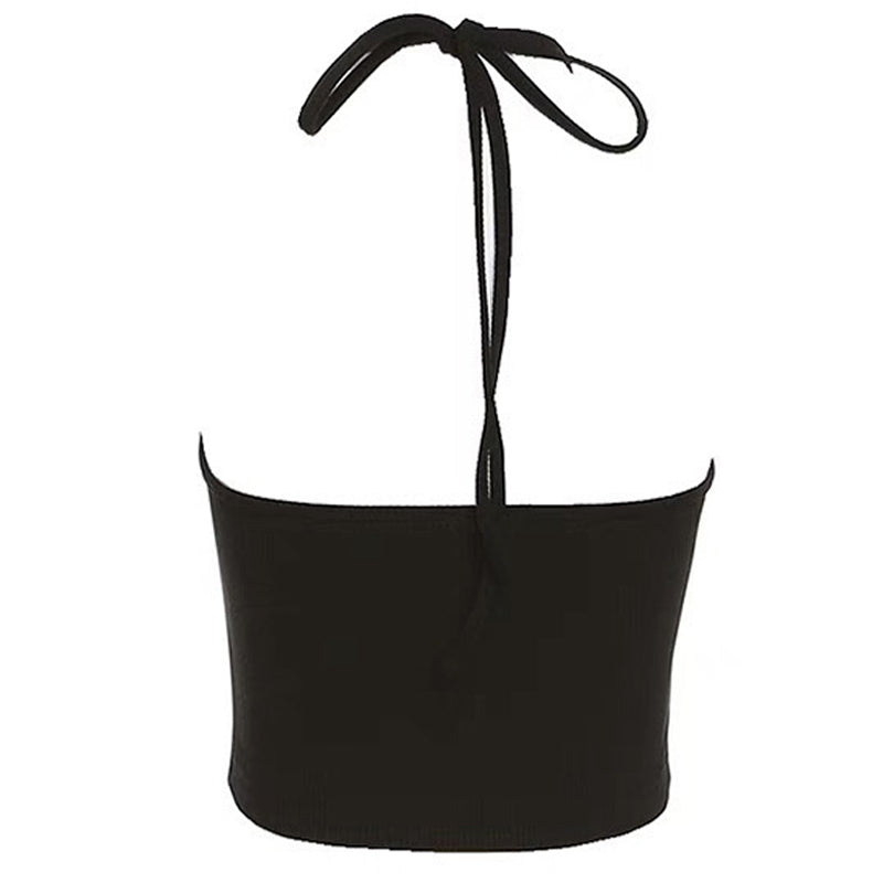 Star Patch Halter Crop Top