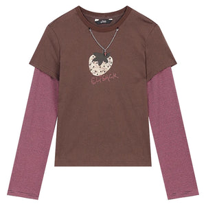 Strawberry Print Layered Tee