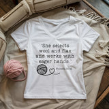 Crochet In Bible Lady V-neck