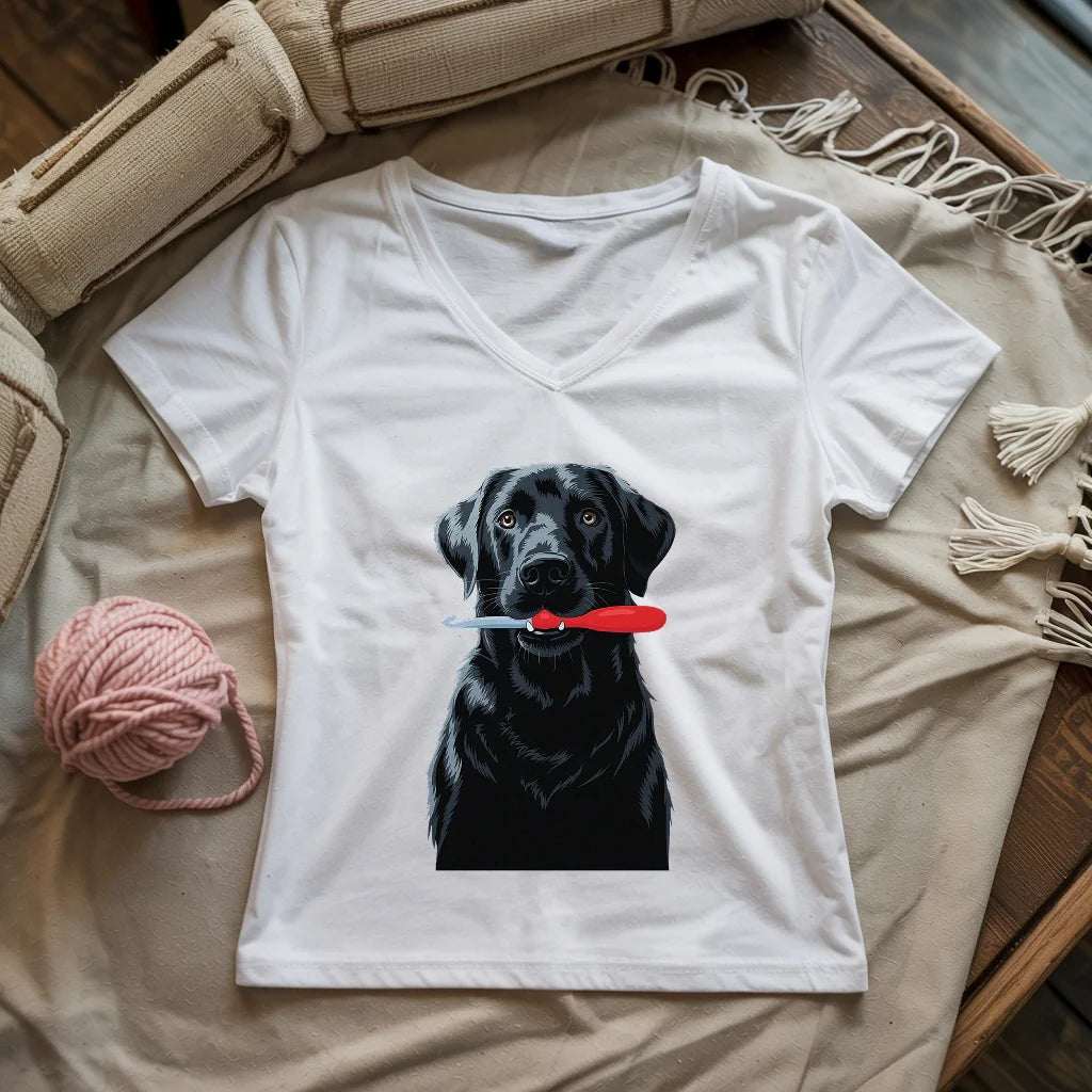 Hooked Pup Lady V-neck