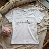 Knit Heartbeat Lady V-neck