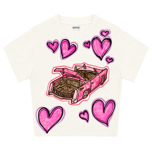 Y2K Car Print Crop Top