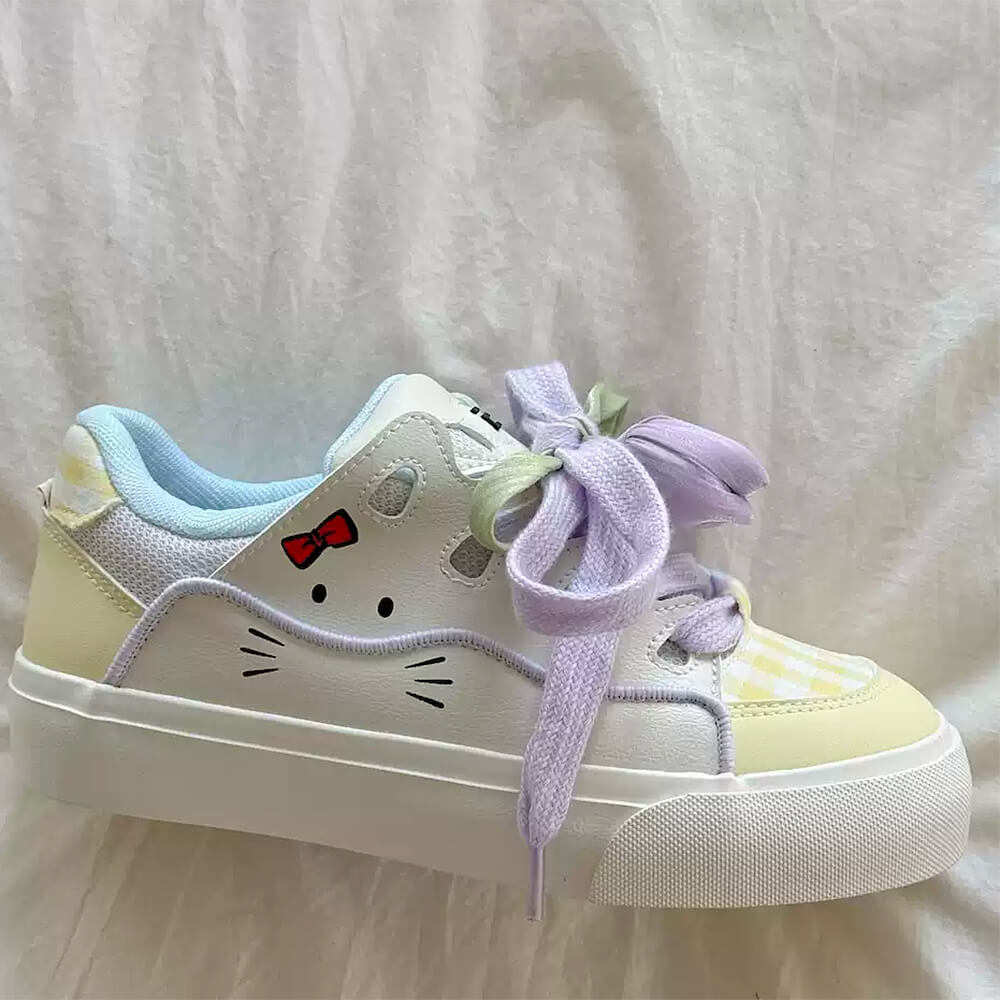 Yellow Tulip Aesthetic Sneakers